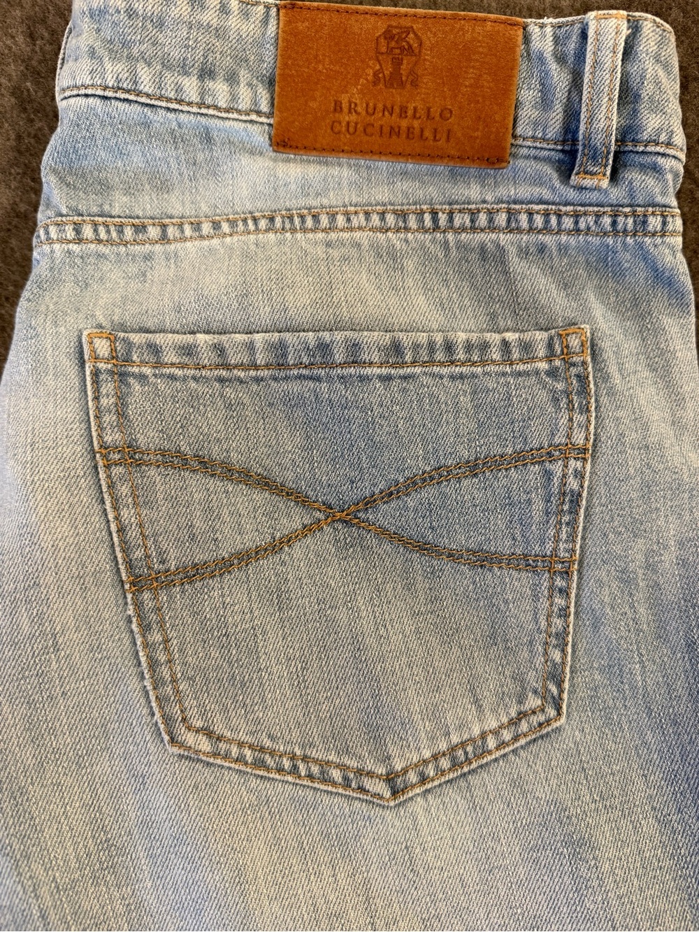 Brunello Cucinelli Light Blue Traditional fit denim - Picture 2 of 6